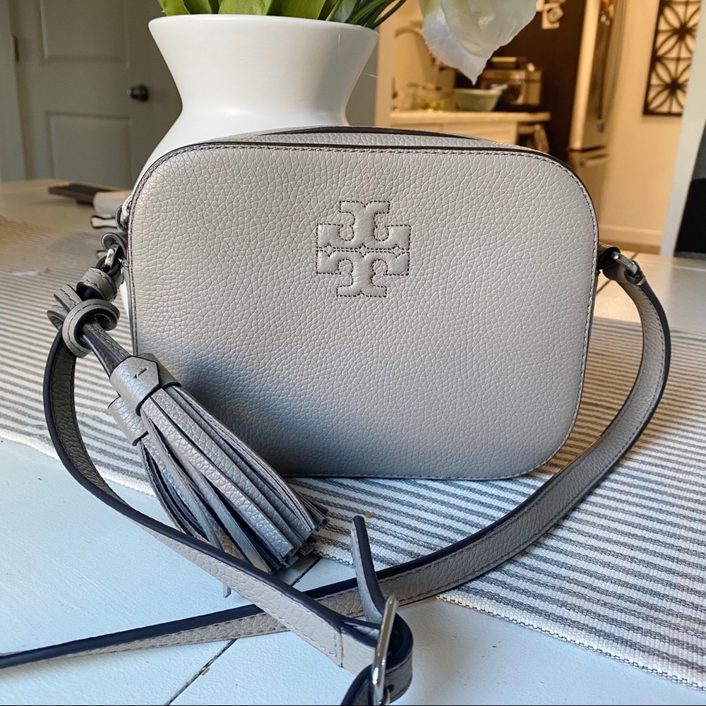 Tory Burch Thea Camera Crossbody Bag Greige